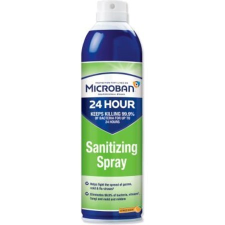 PROCTER & GAMBLE Microban 24-Hour Disinfectant Sanitizing Spray, Citrus, 15 Oz. Aerosol Spray 30130EA